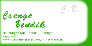 csenge bendik business card